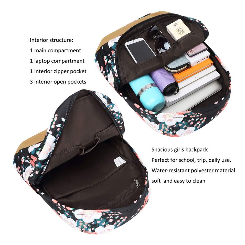 JIANYA School Backpack for Teen Girls - Lightweight Kids Girls School Book Bag Backpack Set - Image 5